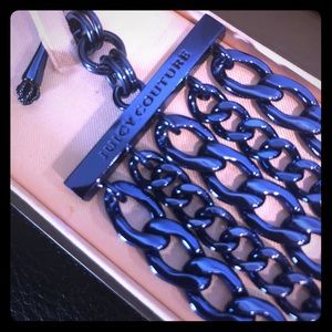 Juicy Couture metallic blue charm bracelet